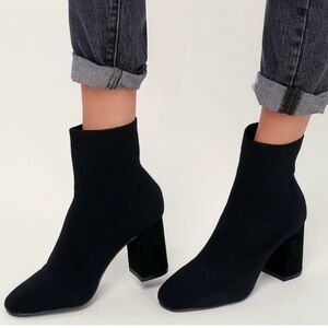 MIA Erika Black Bootie Ankle Boots Sz 7